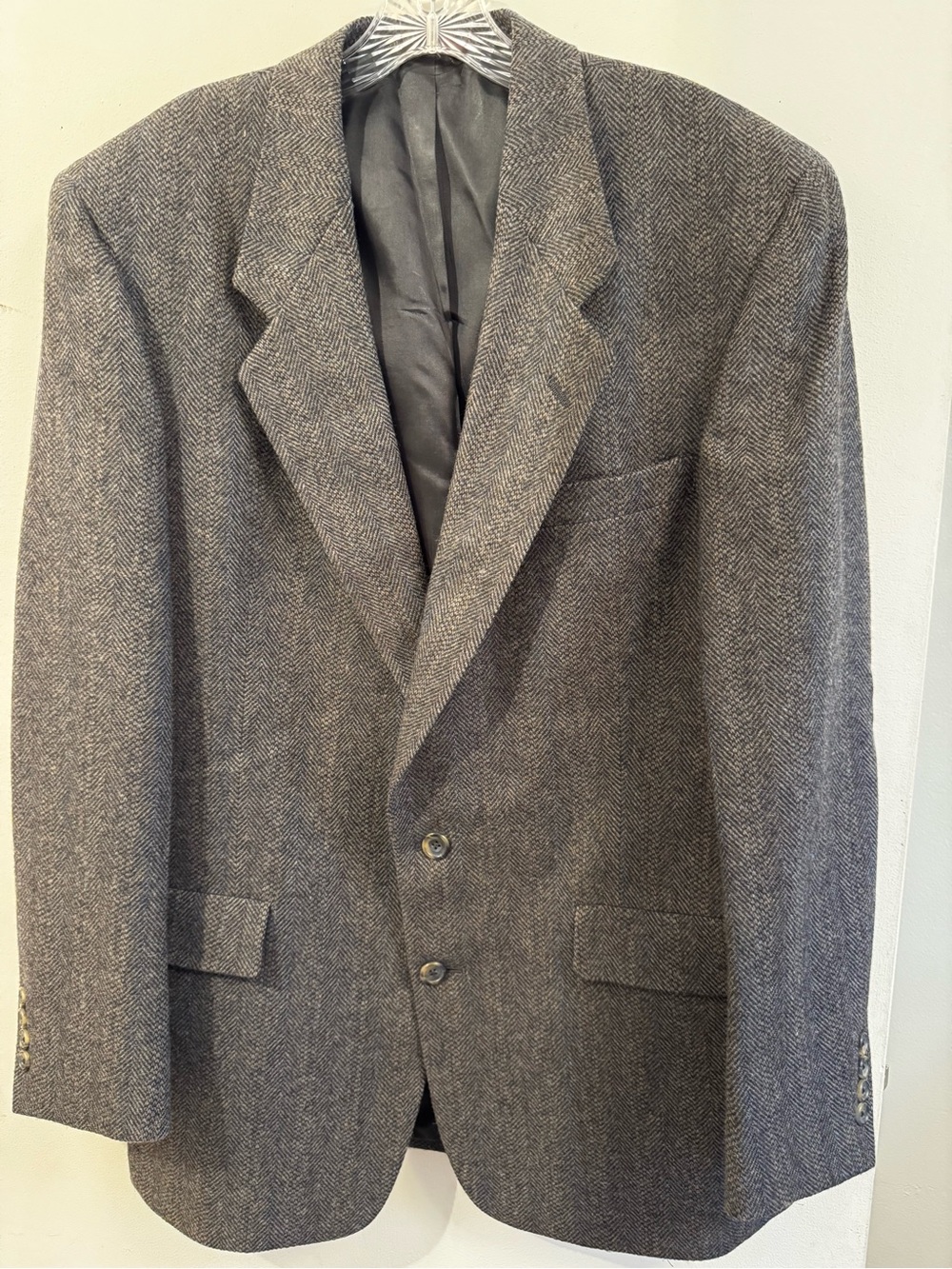 Men's Gray Herringbone Sport Coat Blazer